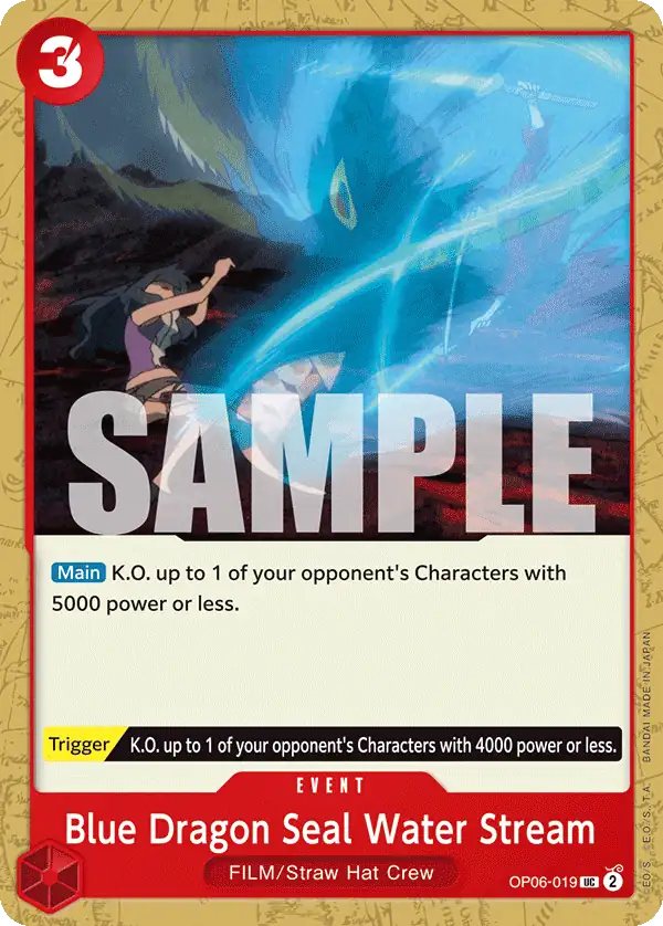 Karte Blue Dragon Seal Water Stream