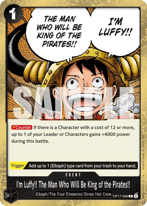 Karte I'm Luffy!! The Man Who Will Be King of the Pirates!!