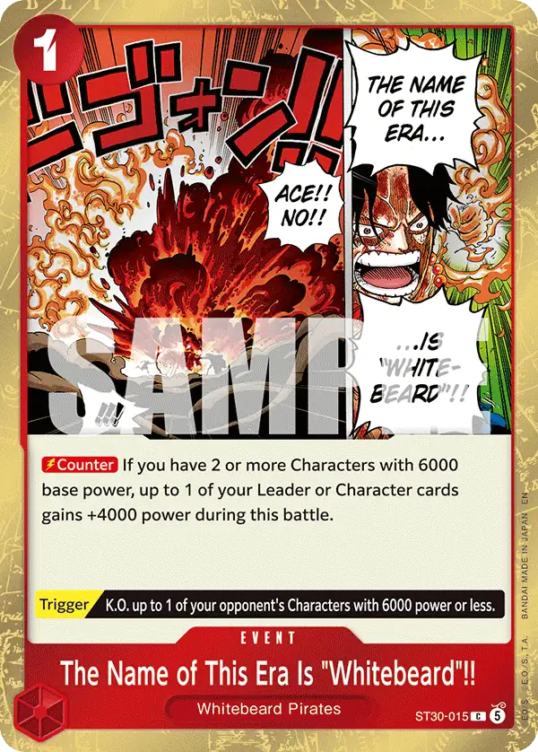 Karte The Name of This Era Is "Whitebeard"!!